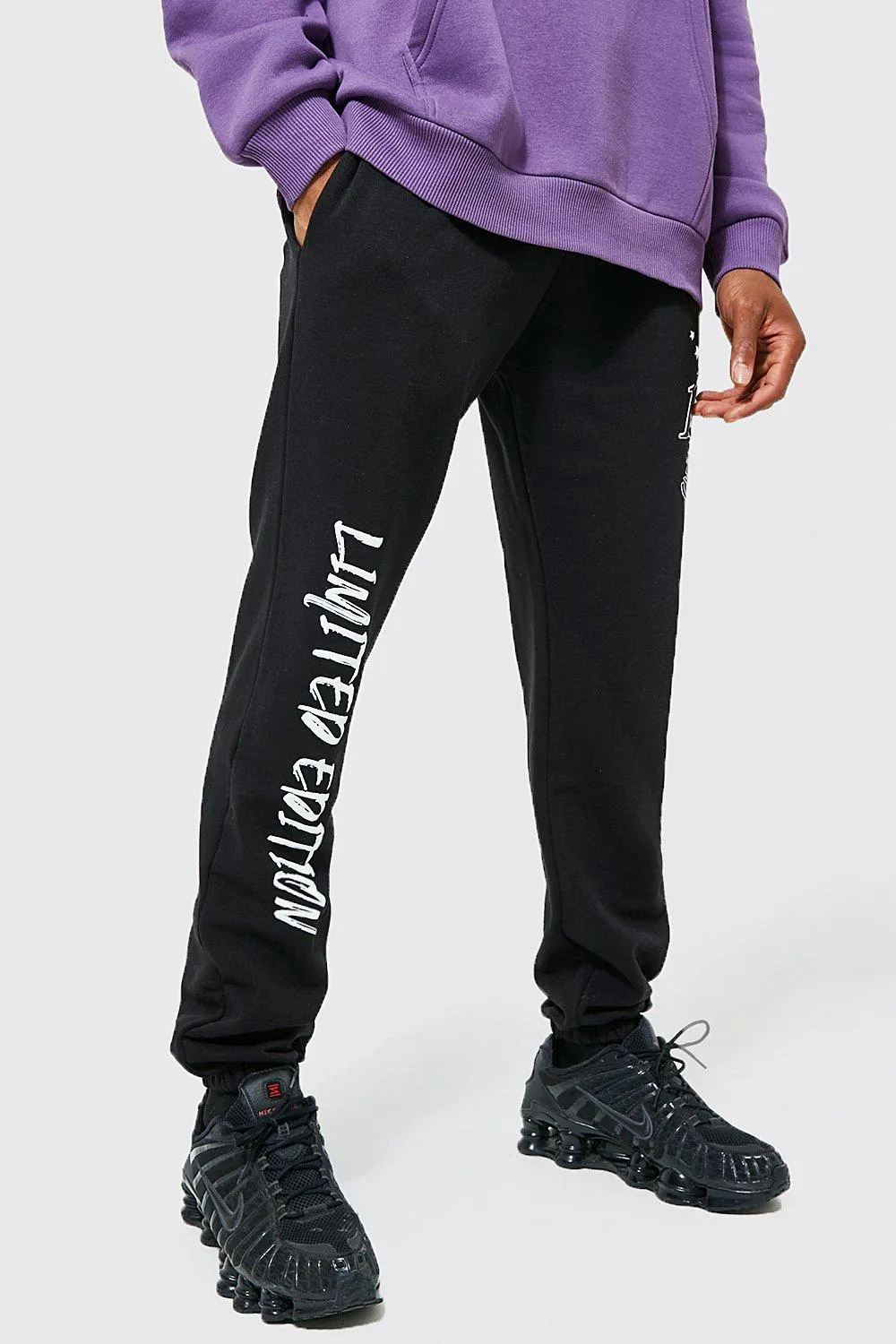 Regular Fit Season Varsity Joggers | boohooMAN UK