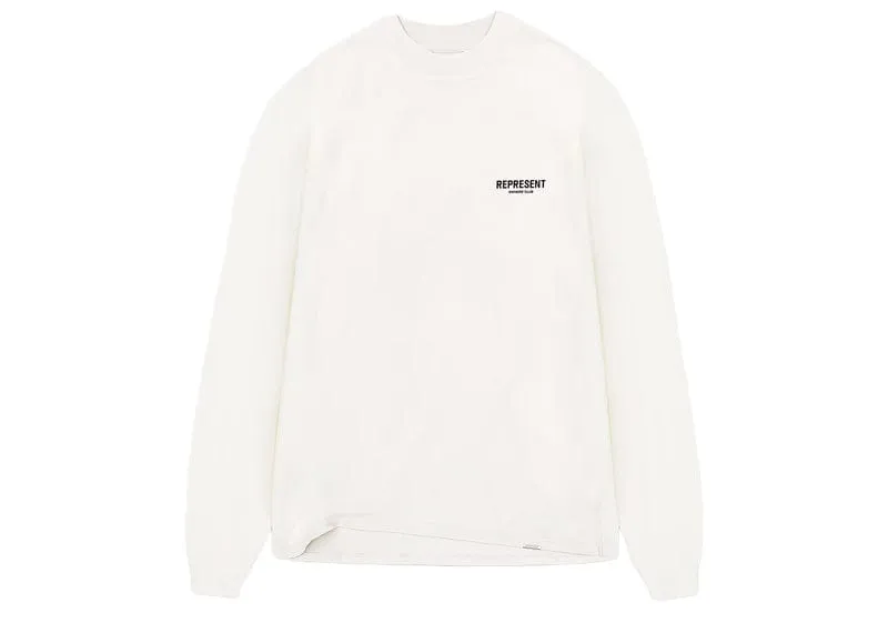 Represent Owners Club Long Sleeve T-Shirt Flat White