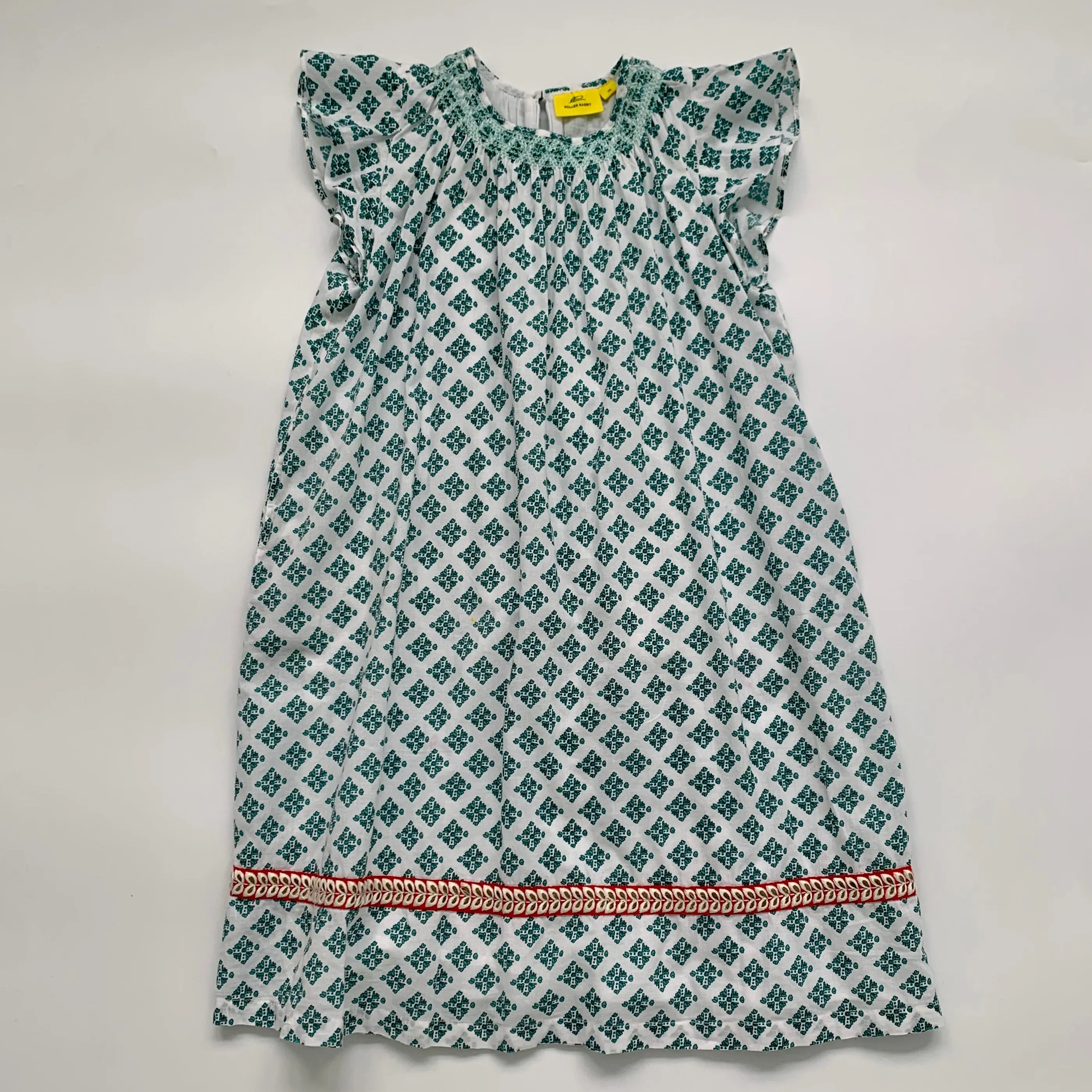 Roller Rabbit Girls' Embroidered Peasant Dress in Cotton - Size 10 Years