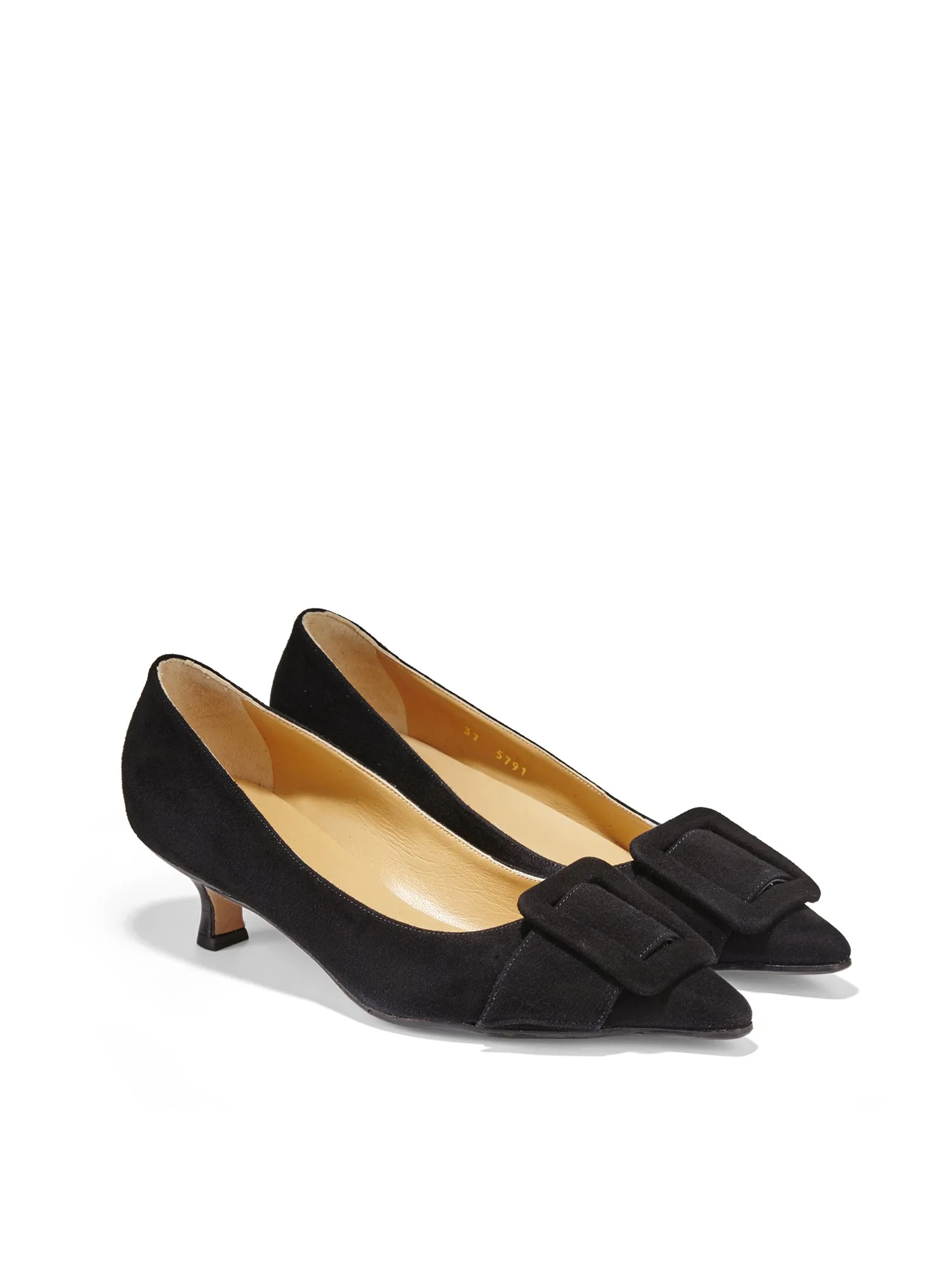 Romy Suede Buckle Heel