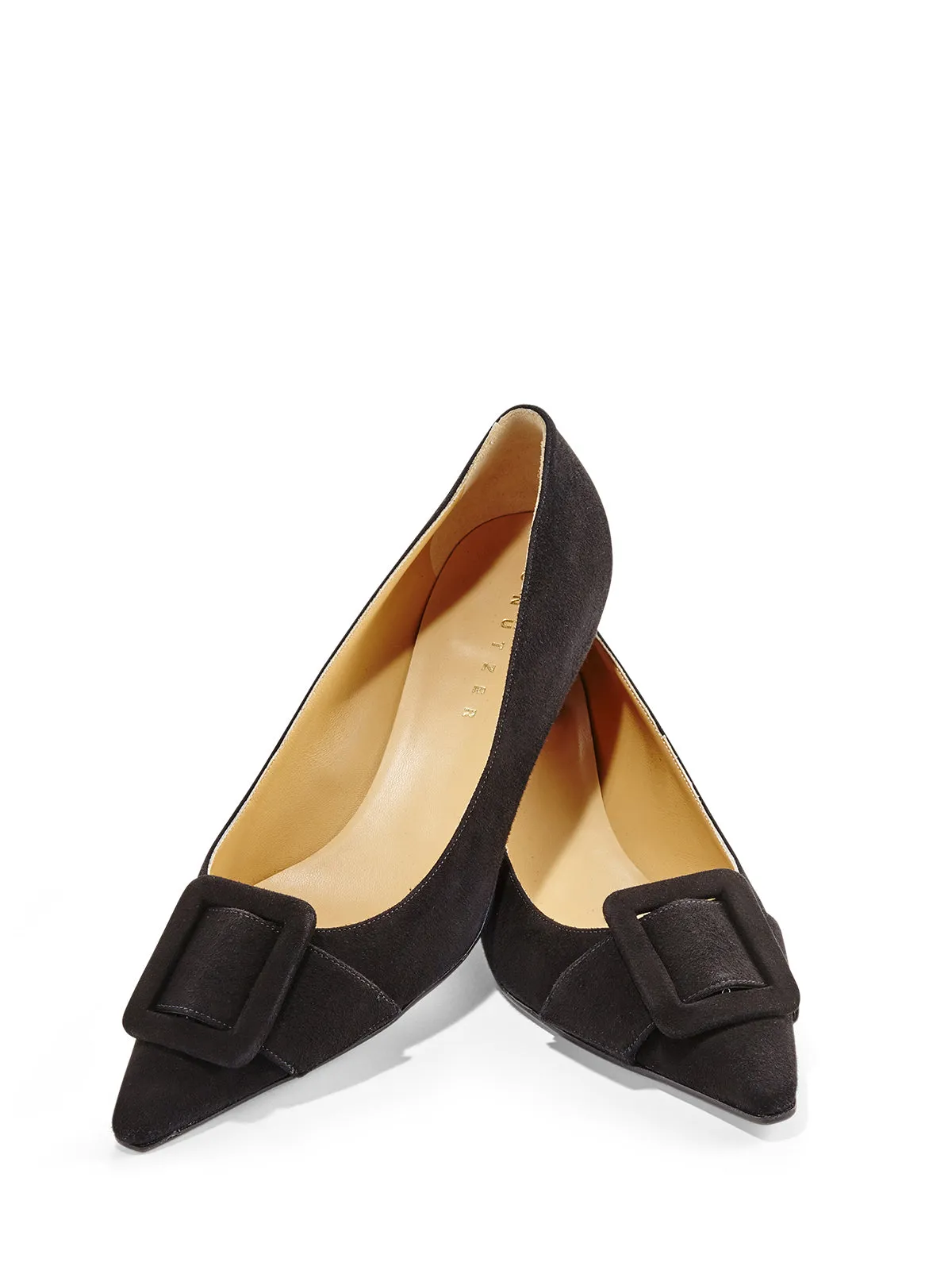 Romy Suede Buckle Heel