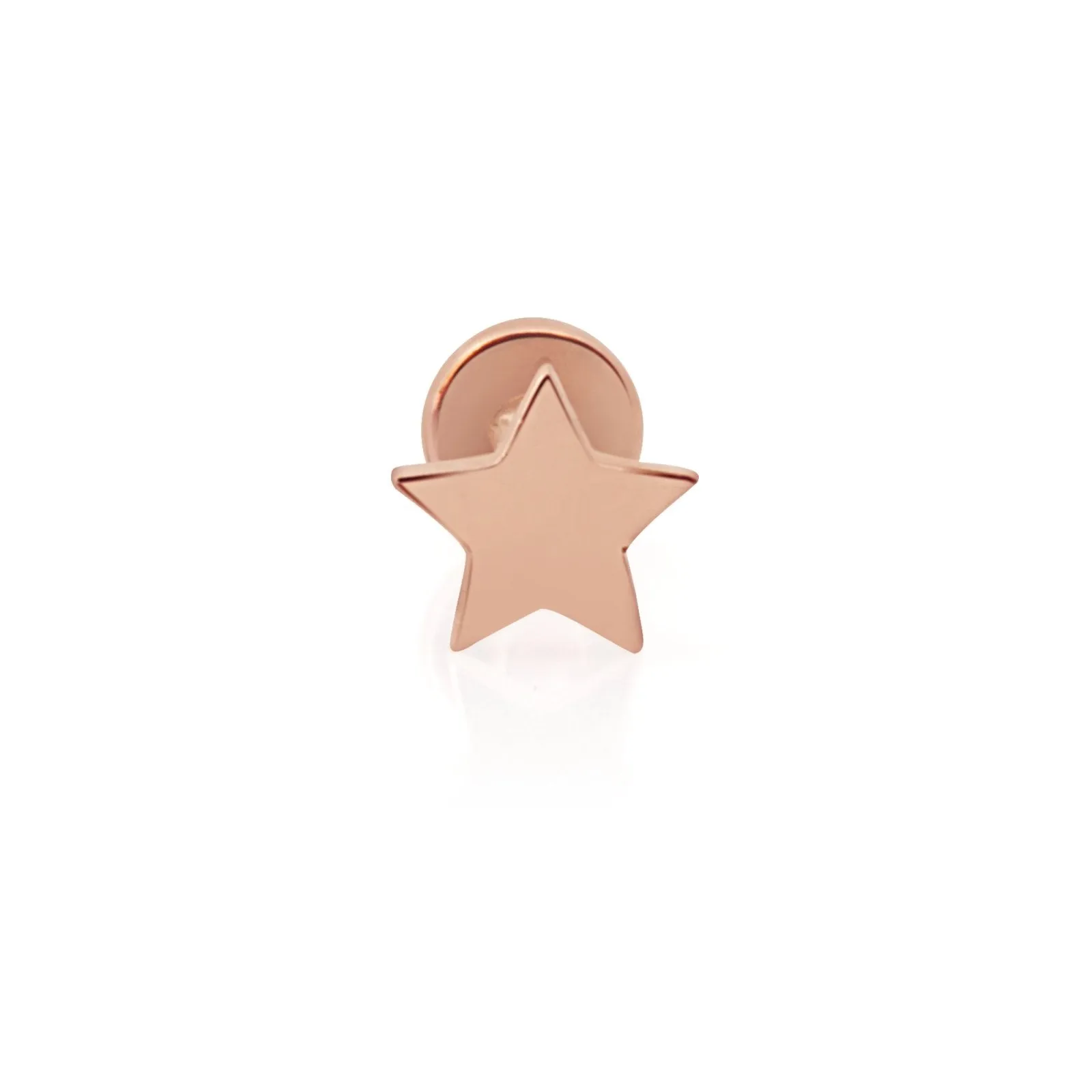 Rose Gold Star Flat Back Stud