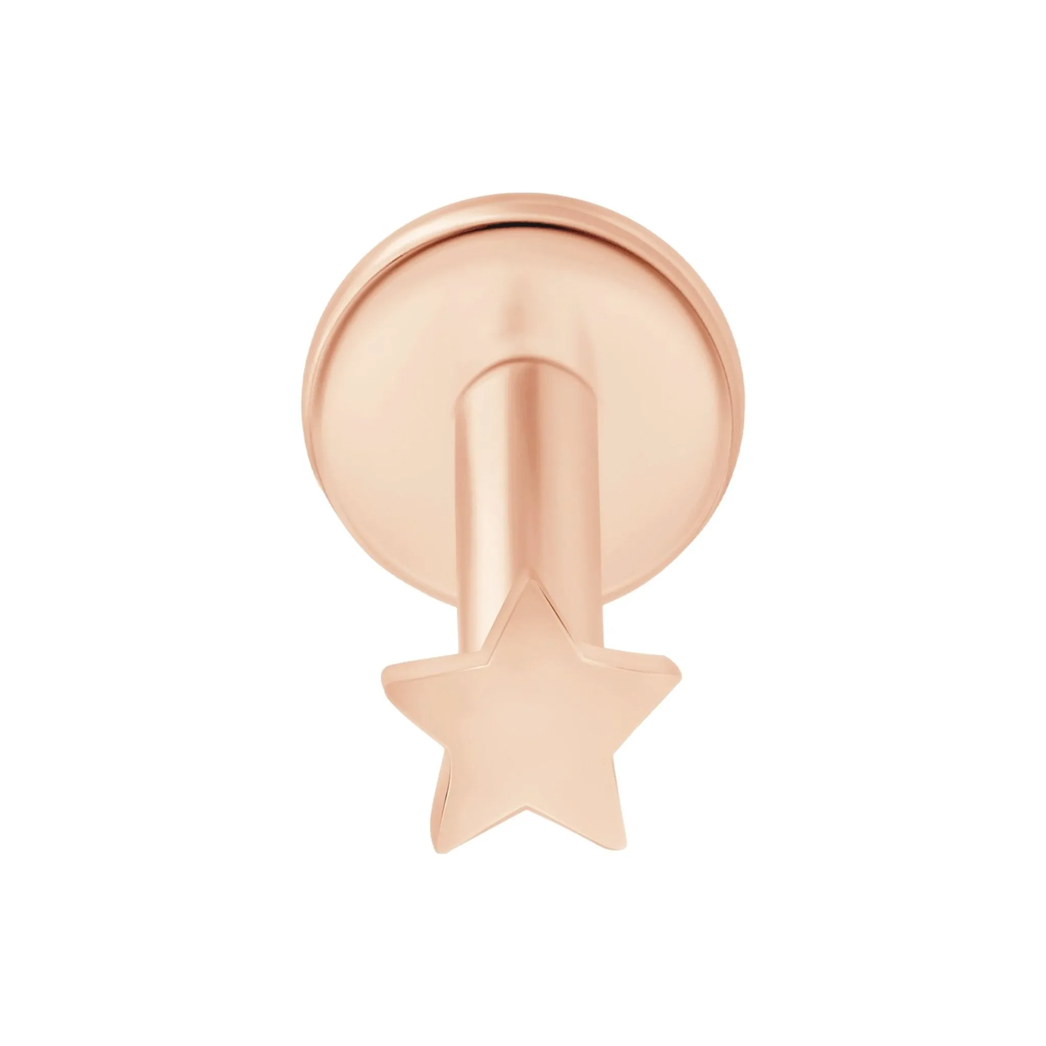 Rose Gold Star Flat Back Stud