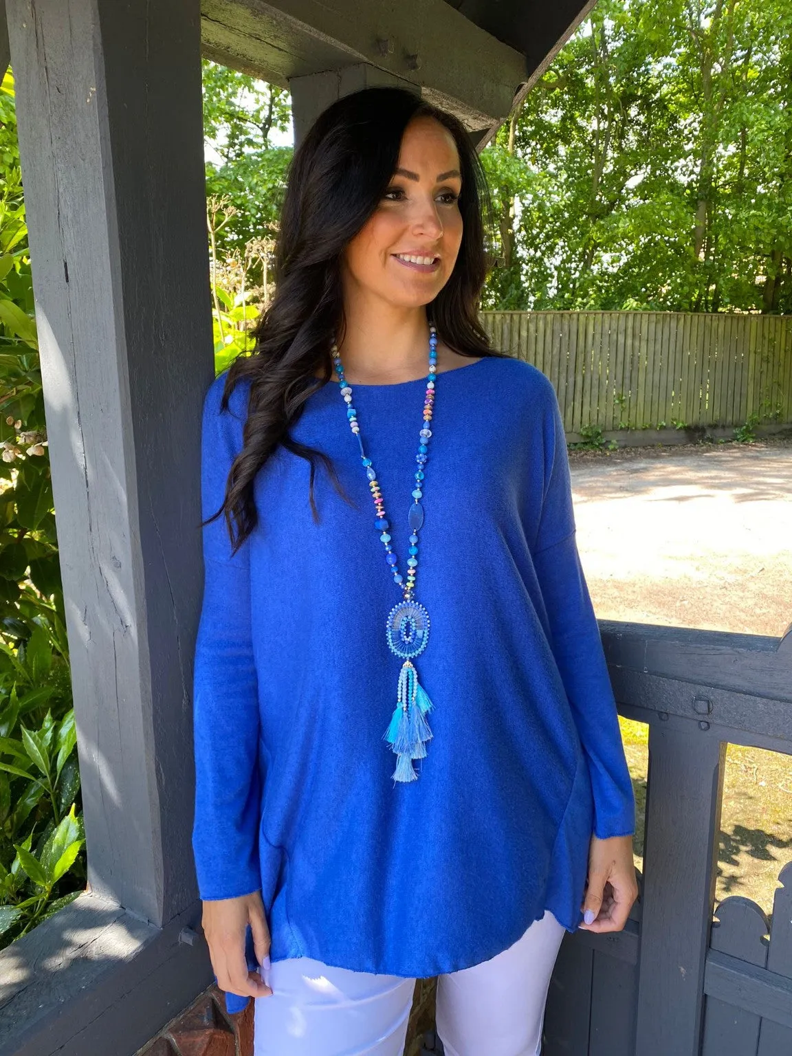 Royal Blue Knit Top - Fifi