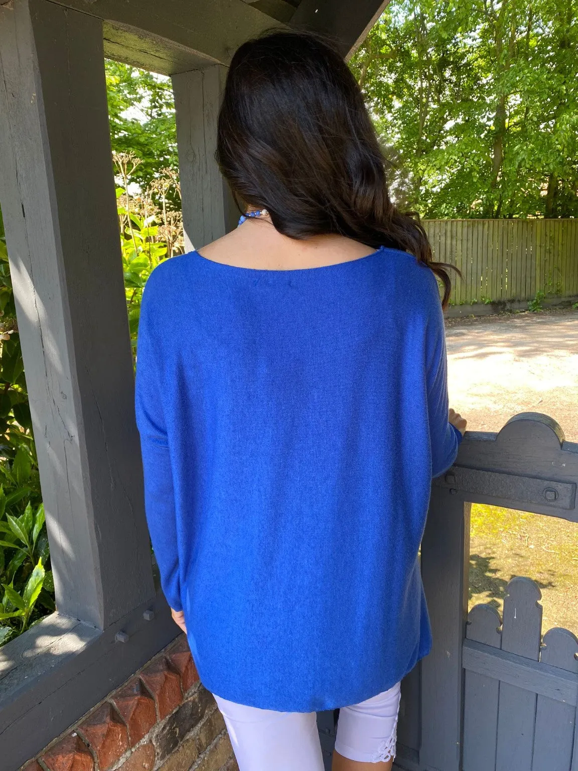 Royal Blue Knit Top - Fifi