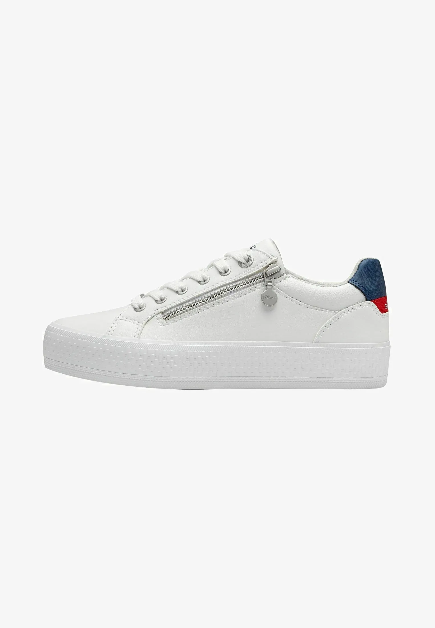 Stylish White/Navy S Oliver Trainer