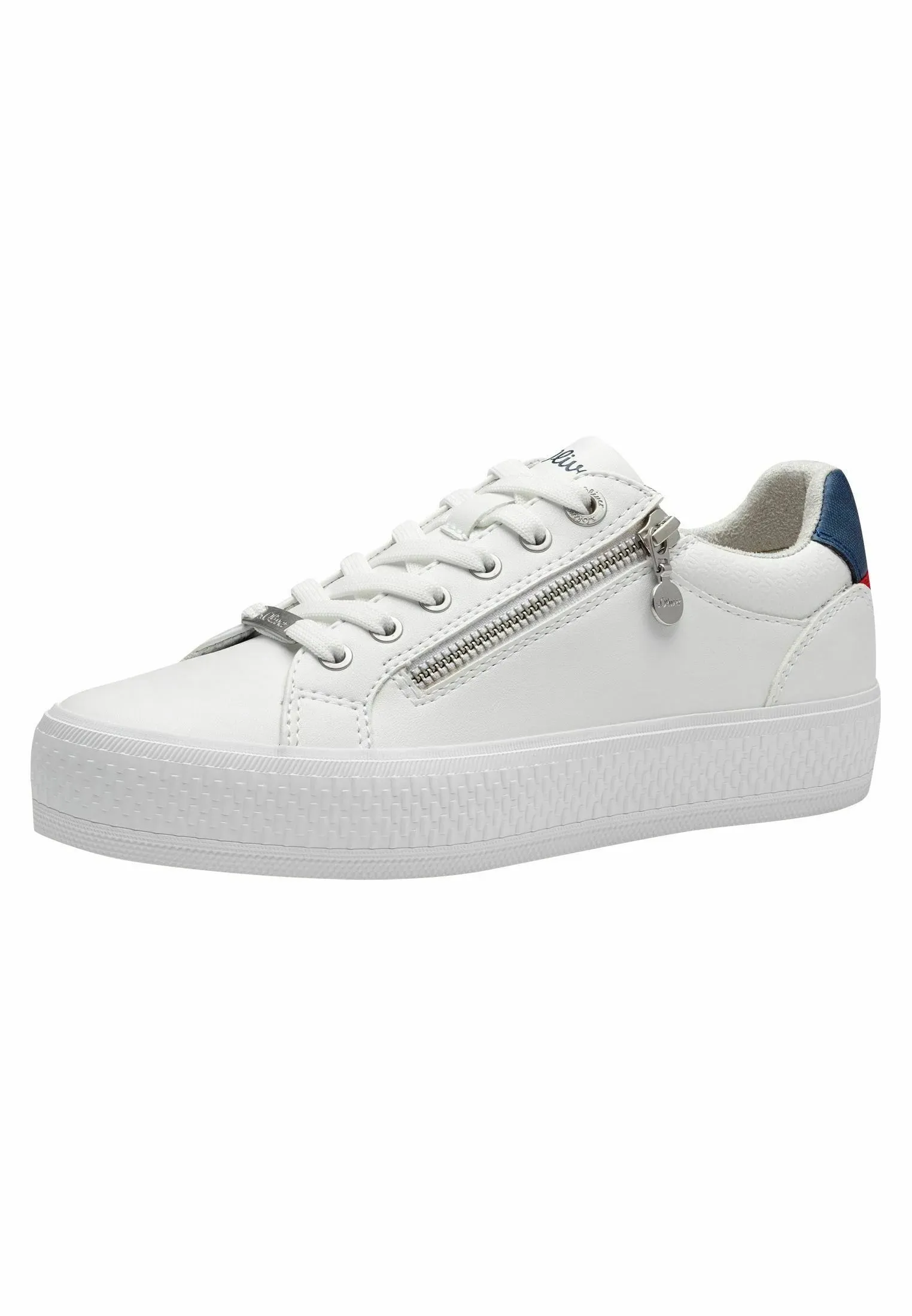 Stylish White/Navy S Oliver Trainer