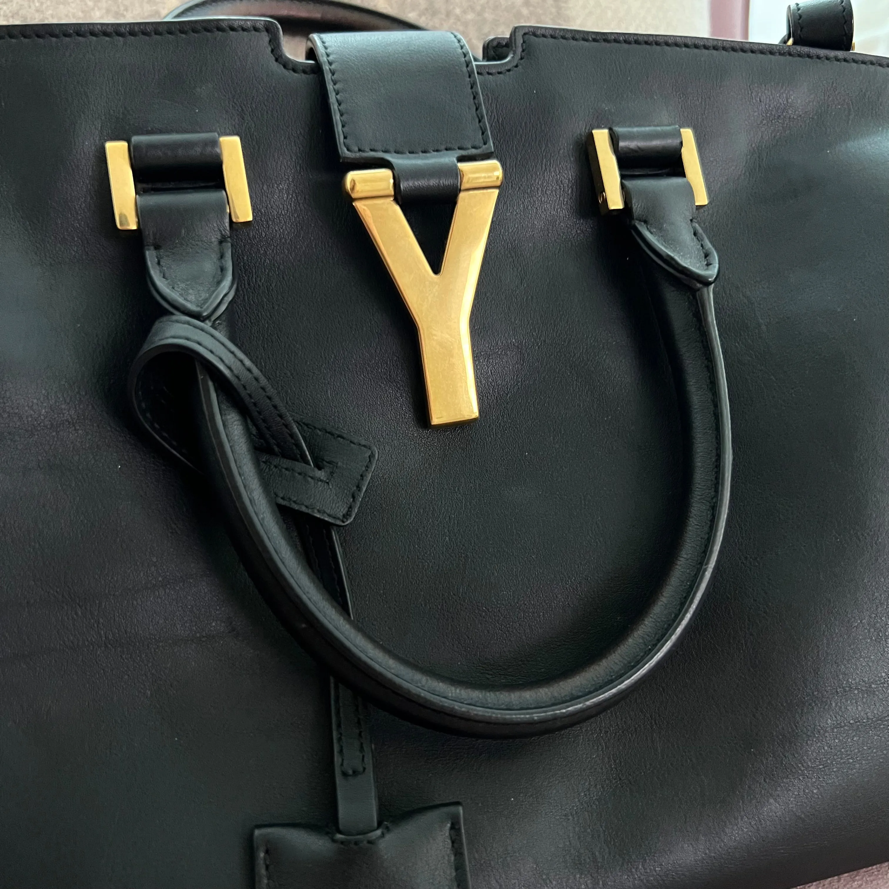 Saint Laurent Y Ligne Cabas Bag - > Saint Laurent Y Ligne Tote Bag