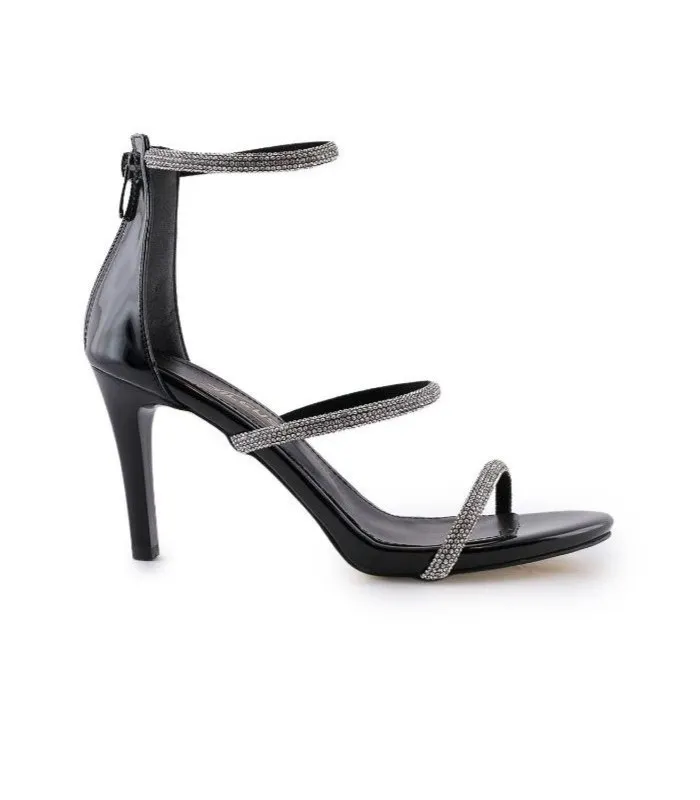 Sandal with Heel by Sirena-Black