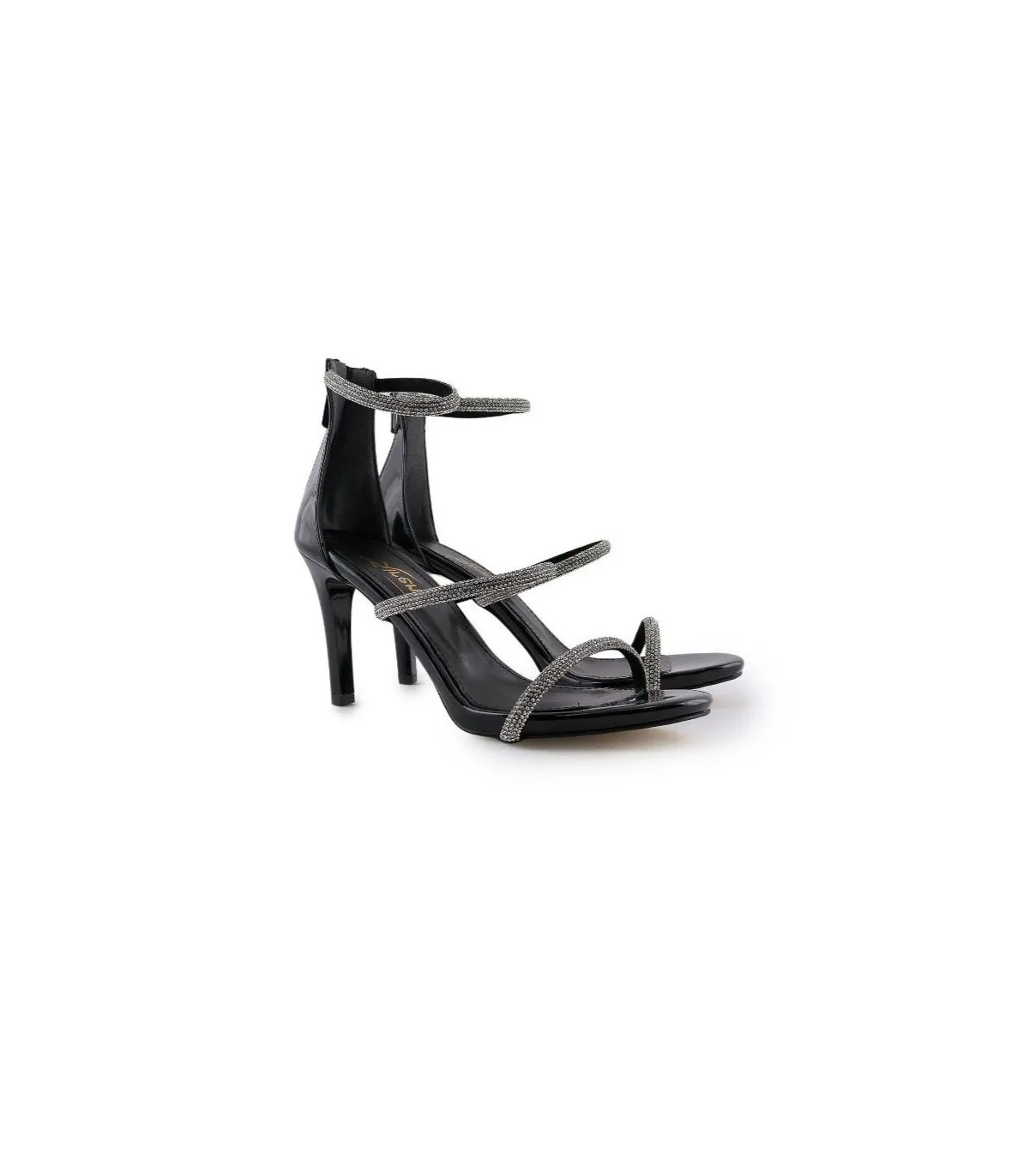 Sandal with Heel by Sirena-Black