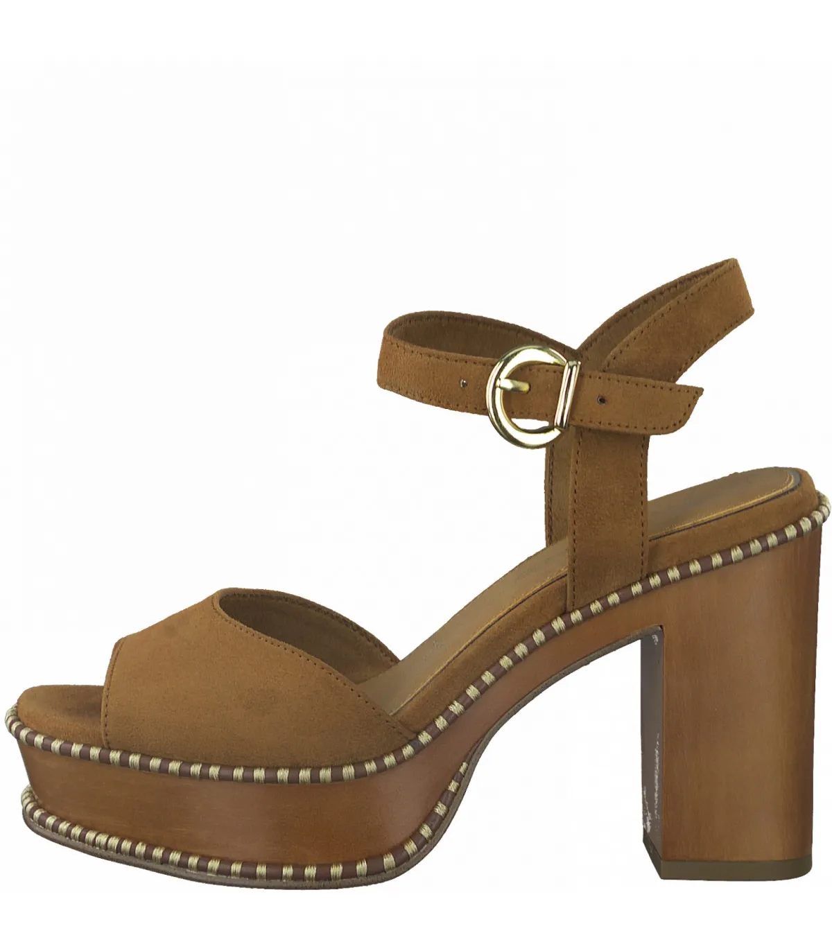 Sandal with Heel by Tamaris -Cognac