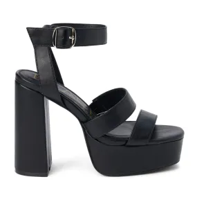 Savage Ankle Strap Block Heel Platform Sandals