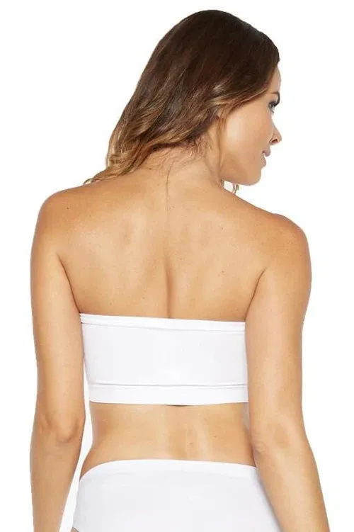 White Seamless Underwire Bandeau Bra