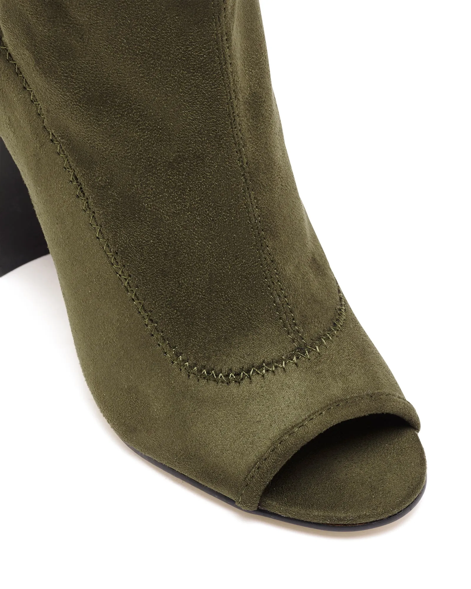 Selma Heel Olive Stretch Microfibre *FINAL SALE*