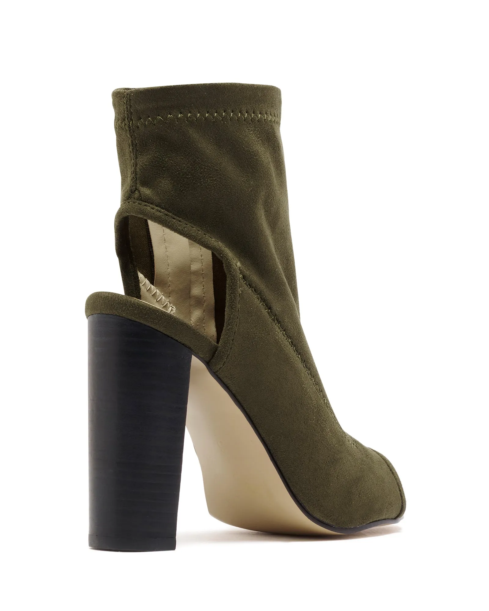 Selma Heel Olive Stretch Microfibre *FINAL SALE*