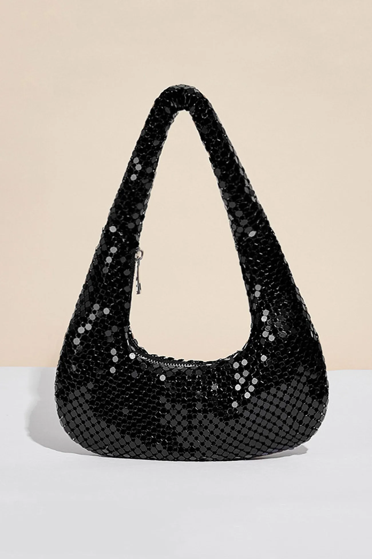 Sequin Solid Underarm Bag