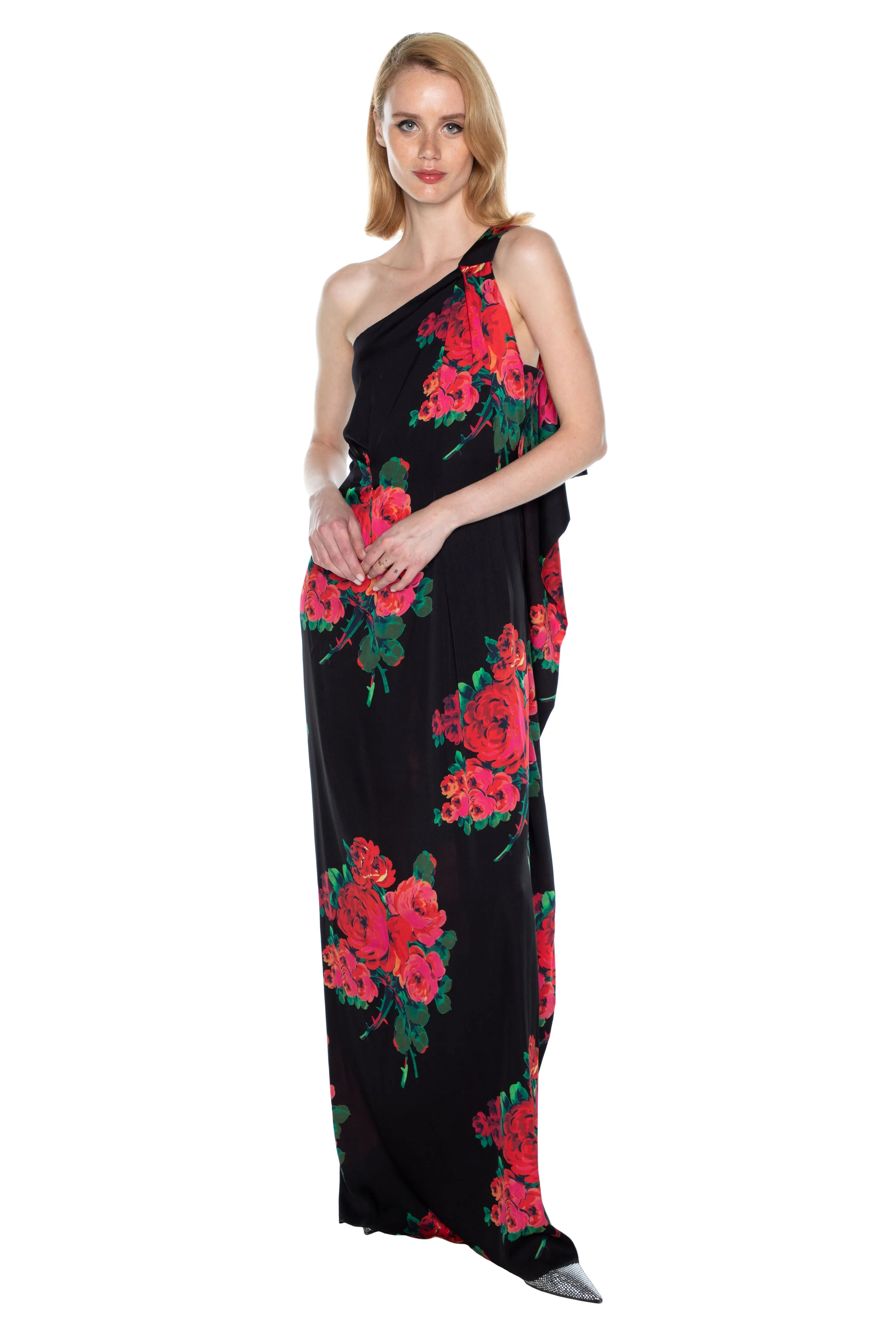 'SEVILLE ROSE' ONE SHOULDER GOWN