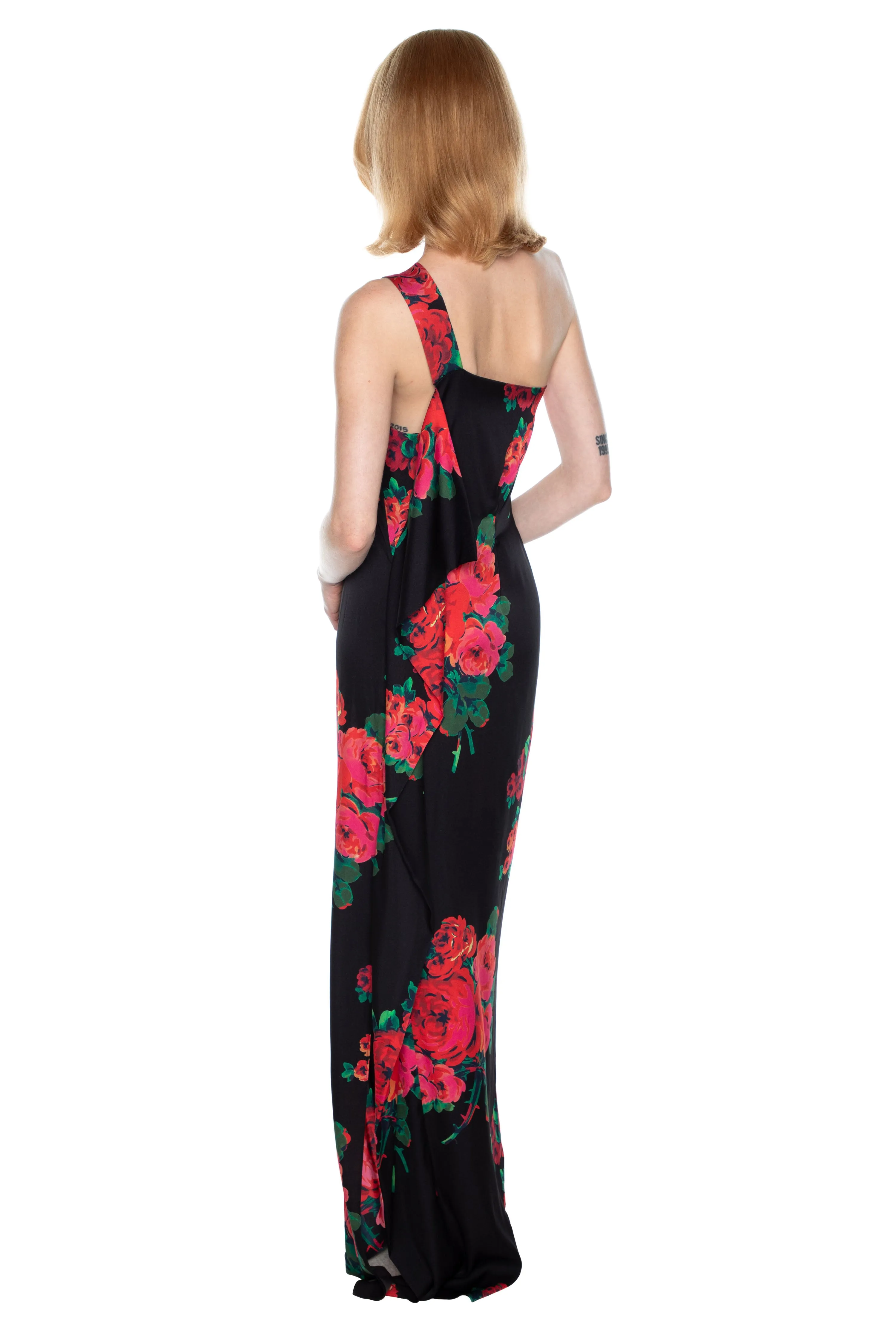 'SEVILLE ROSE' ONE SHOULDER GOWN