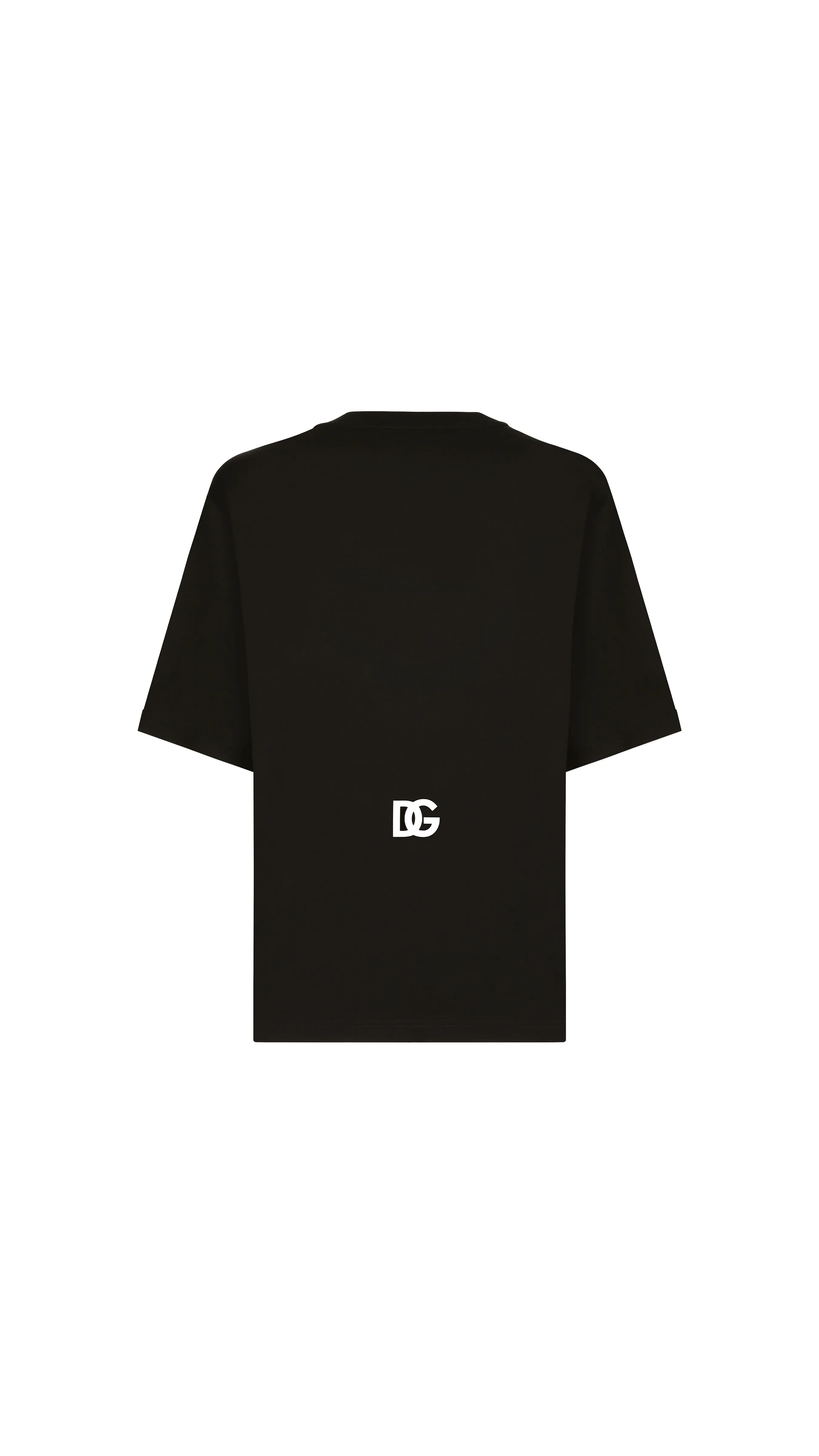 Black T-shirt with Short Sleeves and DG Logo Print