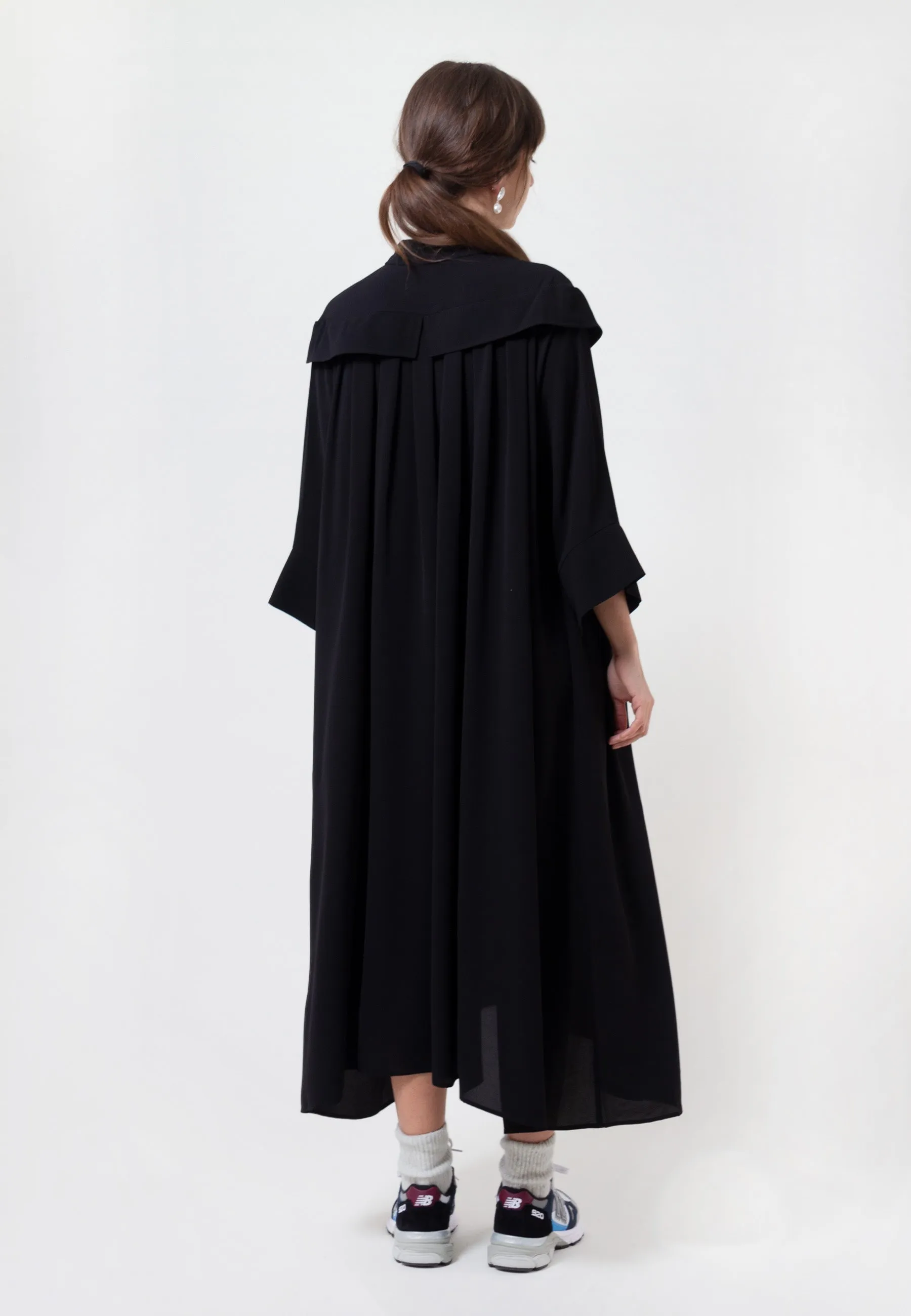 Shoulder Collar Dress - black