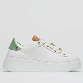 Green Gio+ Women's Sneakers with Heel Tab