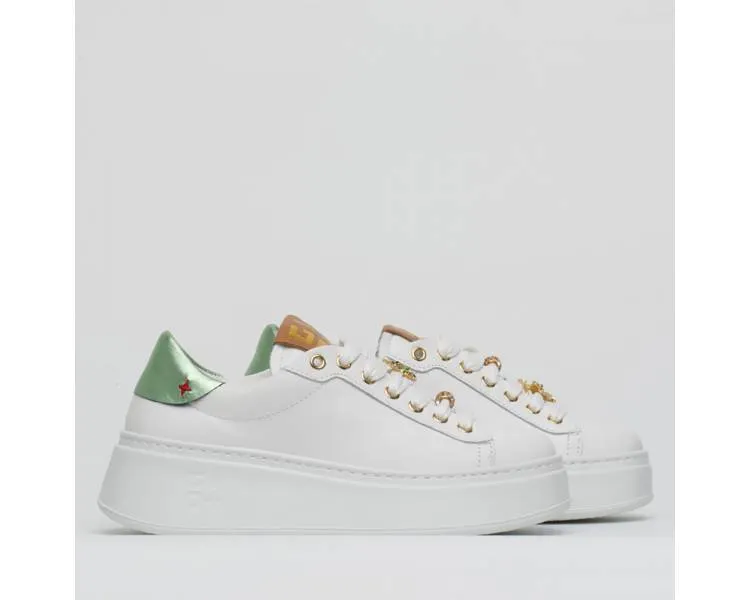 Green Gio+ Women's Sneakers with Heel Tab