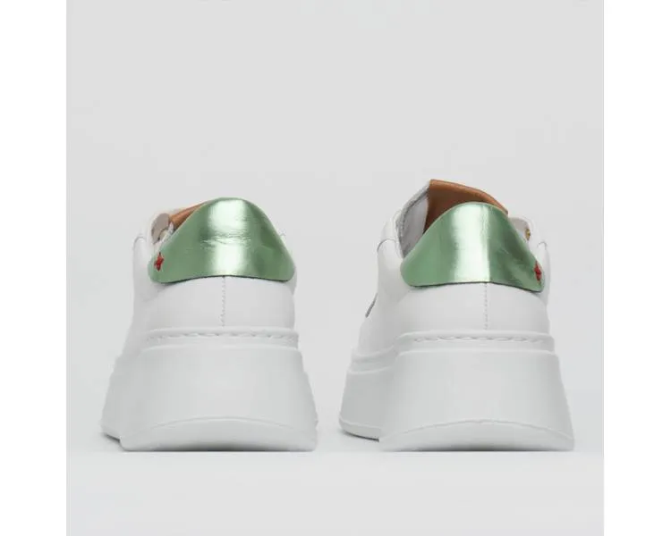 Green Gio+ Women's Sneakers with Heel Tab