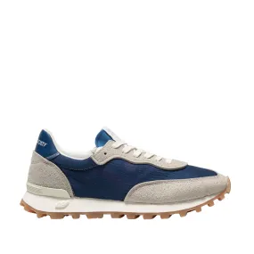 Sneakers ecopelle blu e sabbia