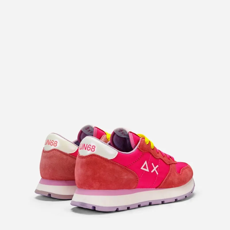 Solid Nylon Fuxia Sneakers