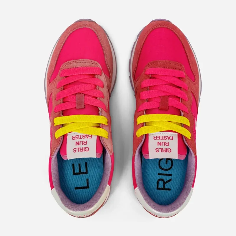 Solid Nylon Fuxia Sneakers