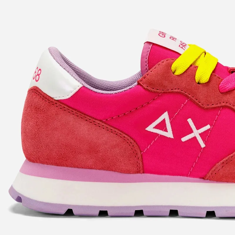 Solid Nylon Fuxia Sneakers