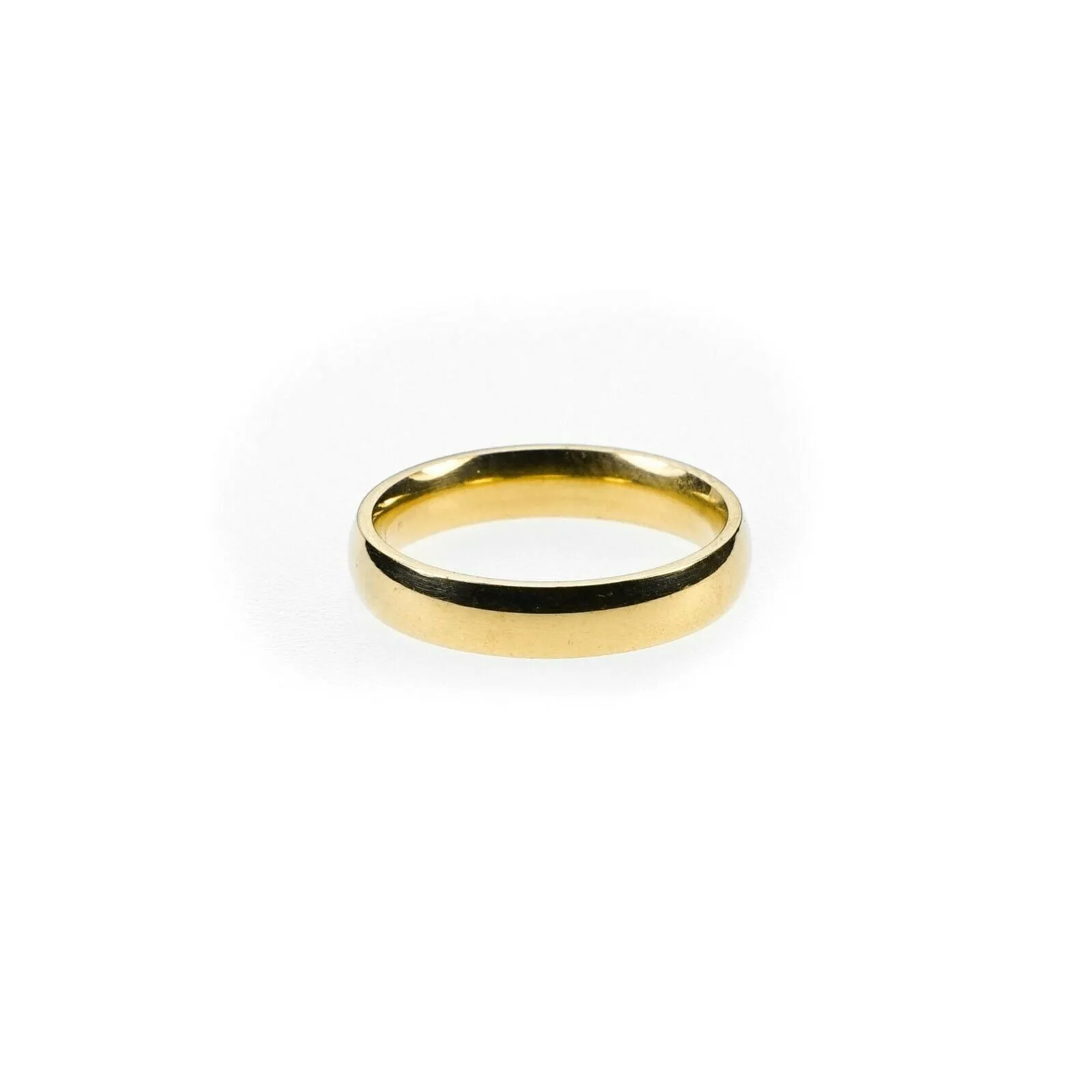 Solid Yellow Gold Simple Plain Ring Modern Ladies Design SM71