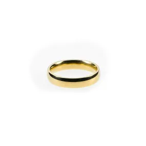 Solid Yellow Gold Simple Plain Ring Modern Ladies Design SM71