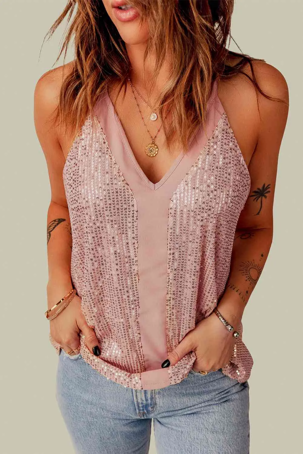 Sparkly Sleeveless Top