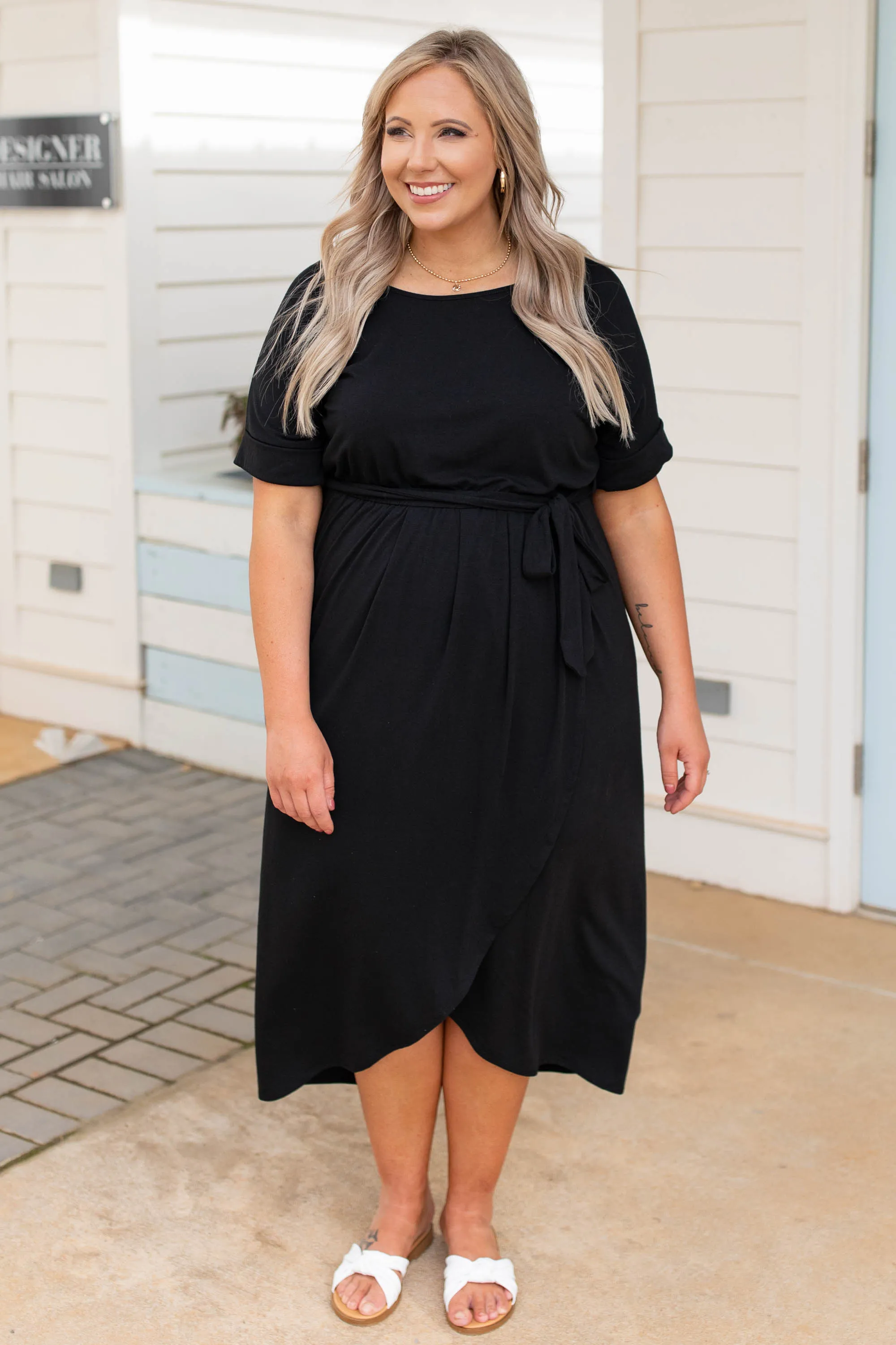 Speechless Sleeveless Fit & Flare Dress - Black