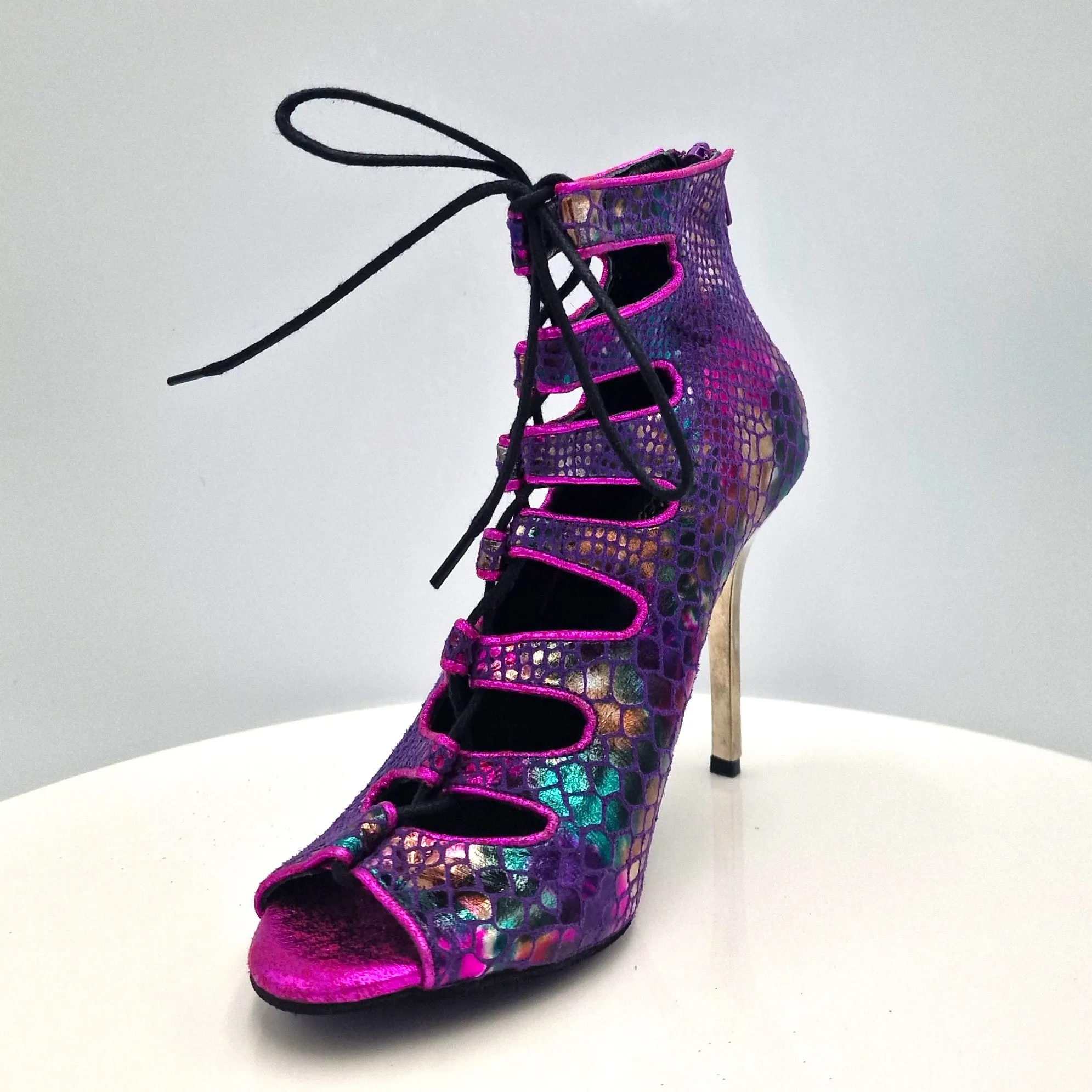 Stylish Spica Snake Print High Heel Shoes, 8.5cm