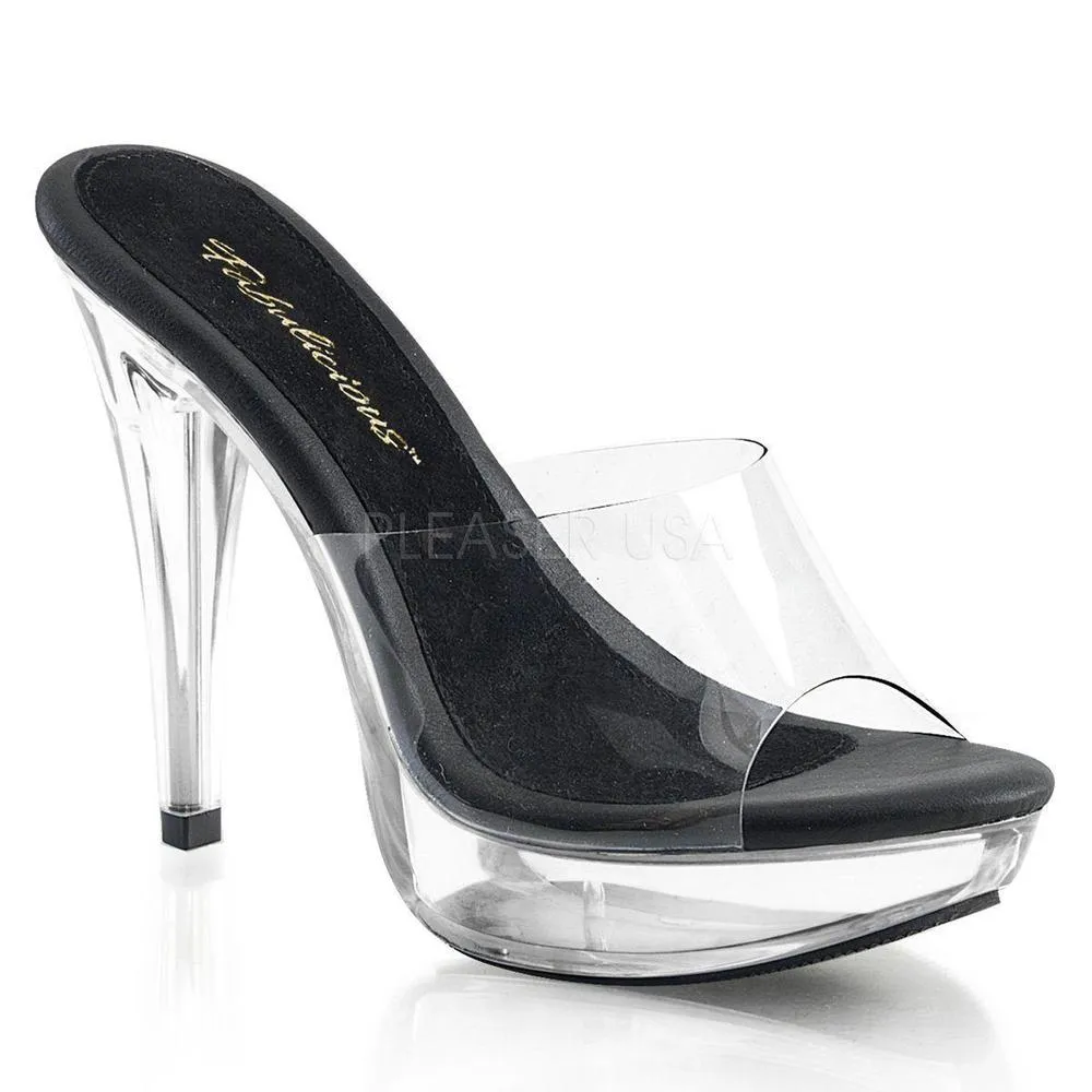 Black Vinyl Platform Slide SS-COCKTAIL-501