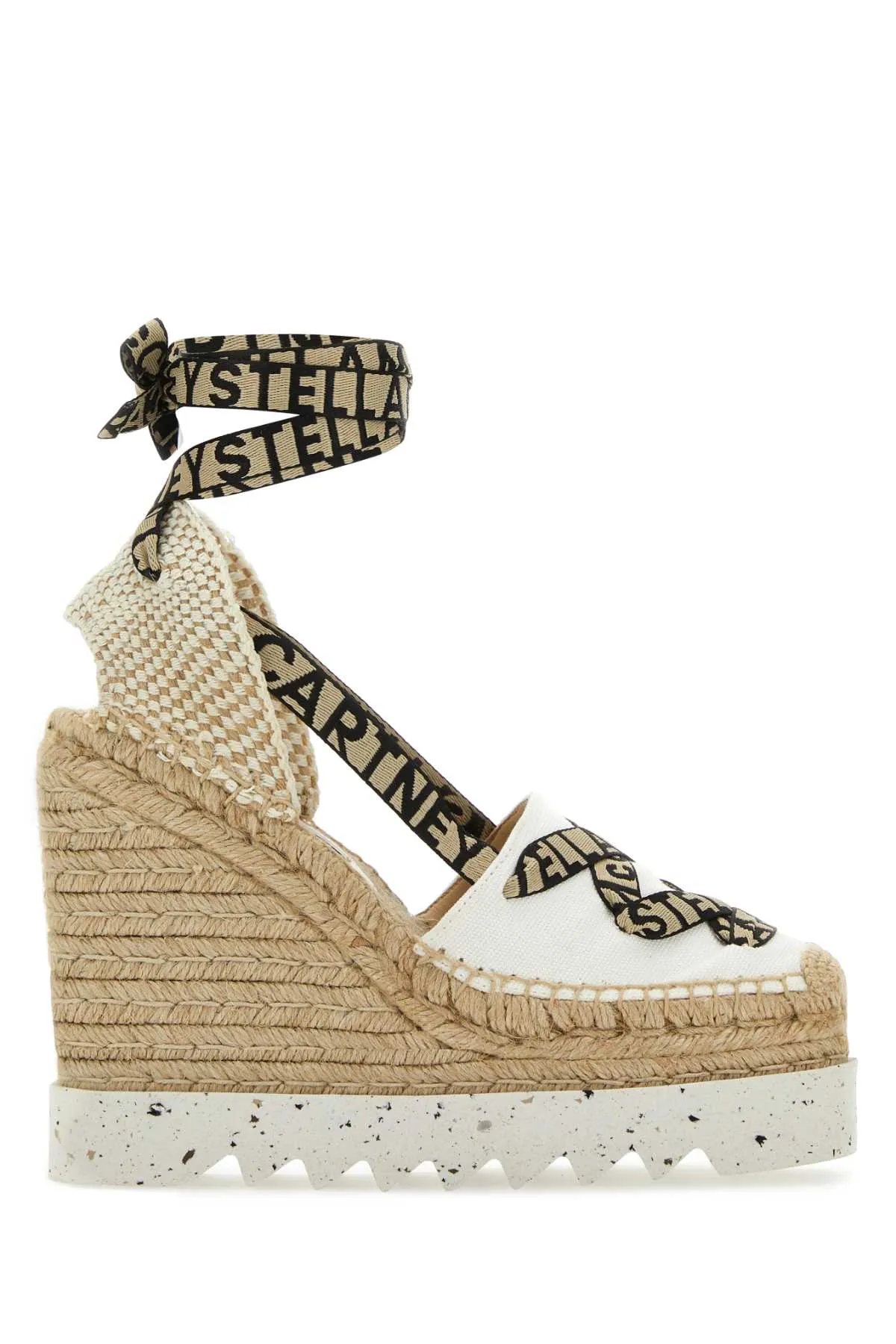 Stella Mc Cartney Ivory Cotton Gaia Wedges