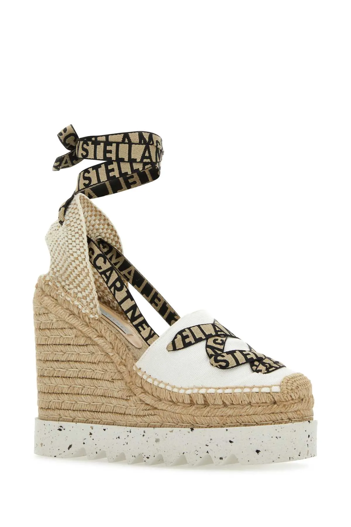 Stella Mc Cartney Ivory Cotton Gaia Wedges