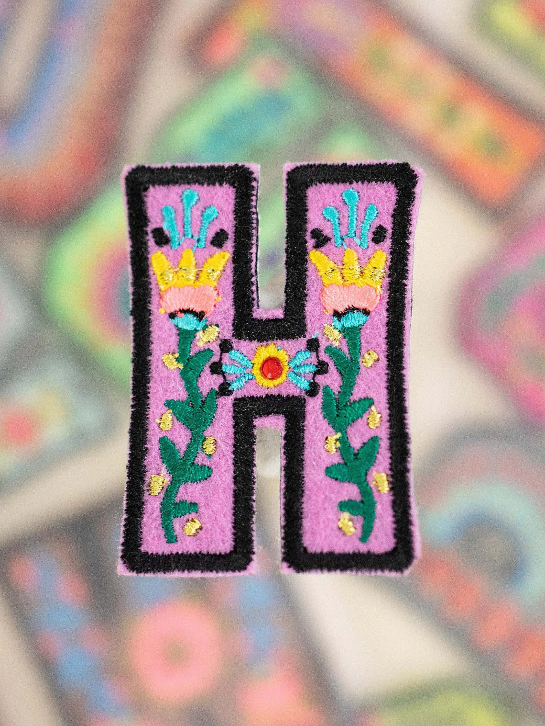 Stick-On Alphabet Patch Letter H