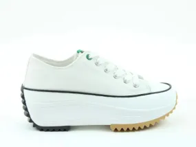 Heavenly Feet Strata Canvas Trainer in White