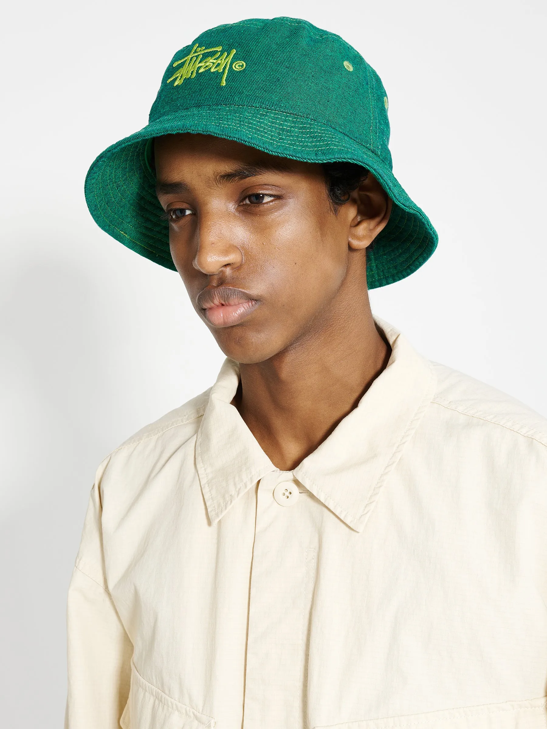 Stüssy Copyright Bucket Hat Green