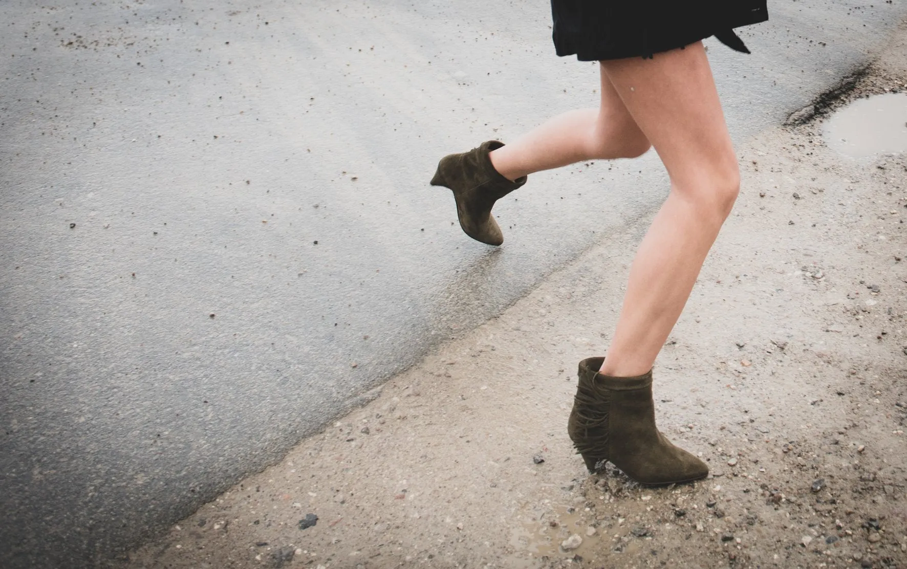 Suede Khaki Boots