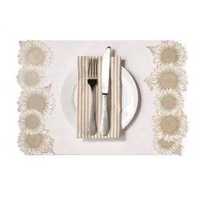 Sunflower Floral Paper Placemat Notepad