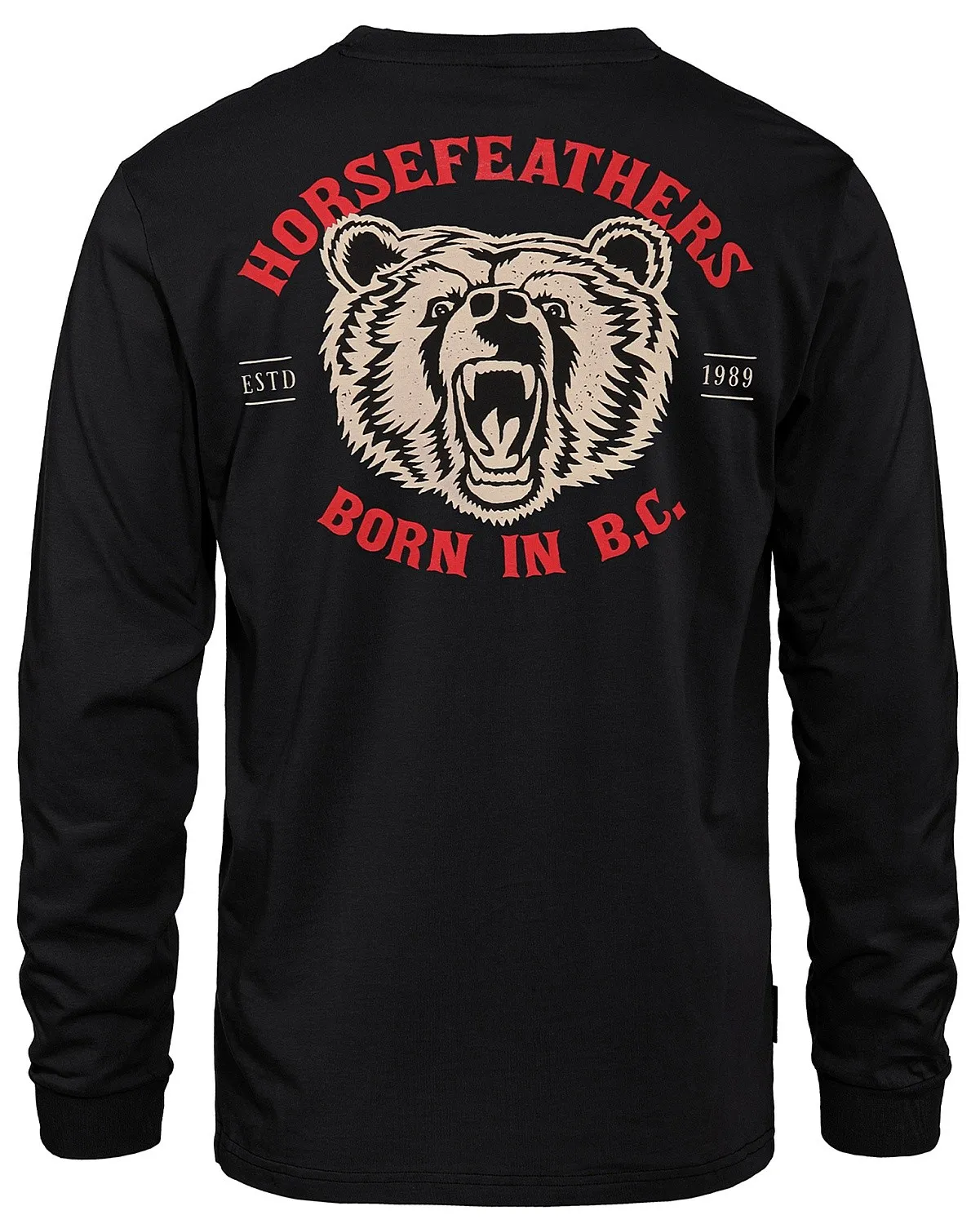 T-Shirt Horsefeathers Grizzly LS - Black - men´s