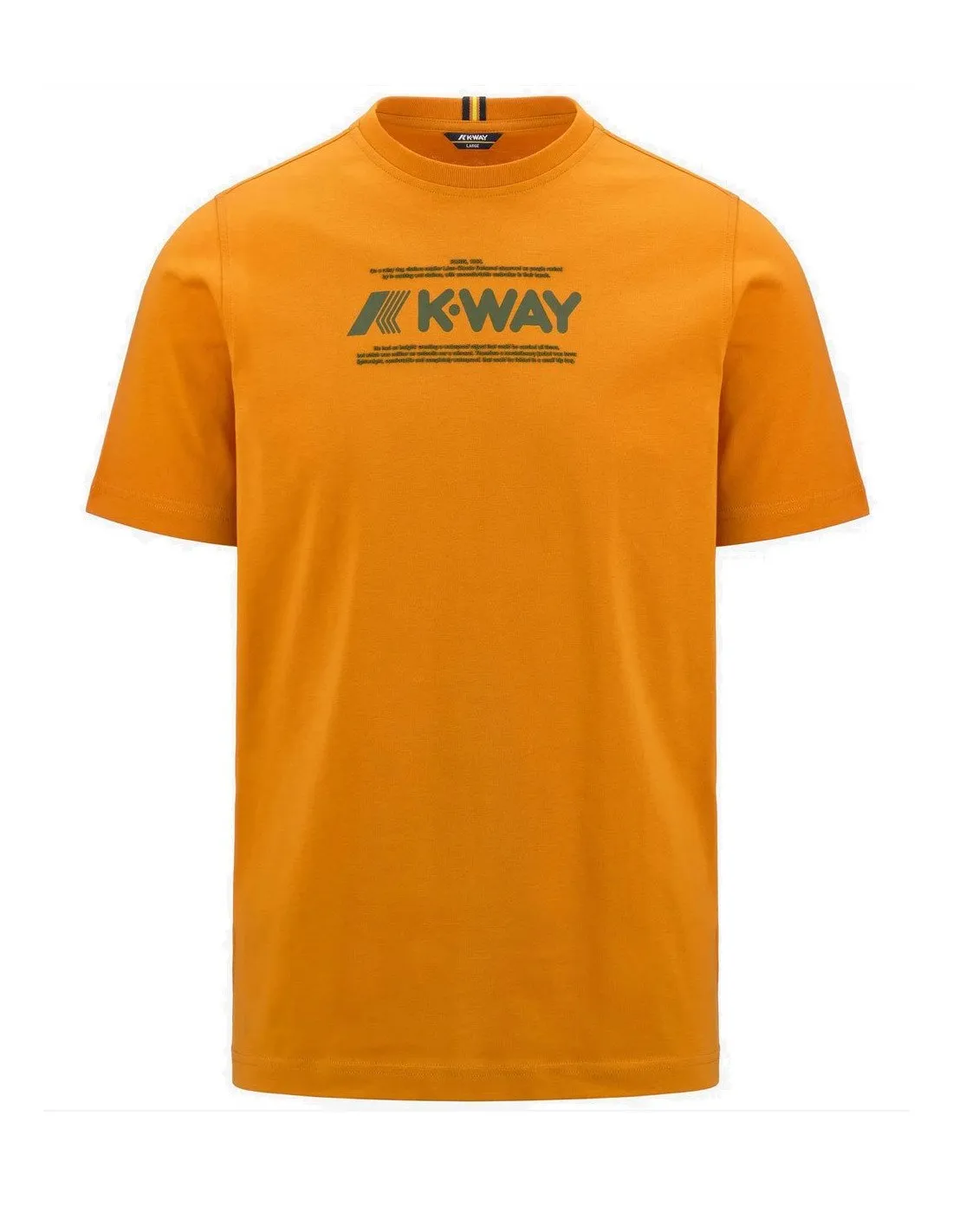 T-shirt K-way uomo K4125DW Odom typo arancione