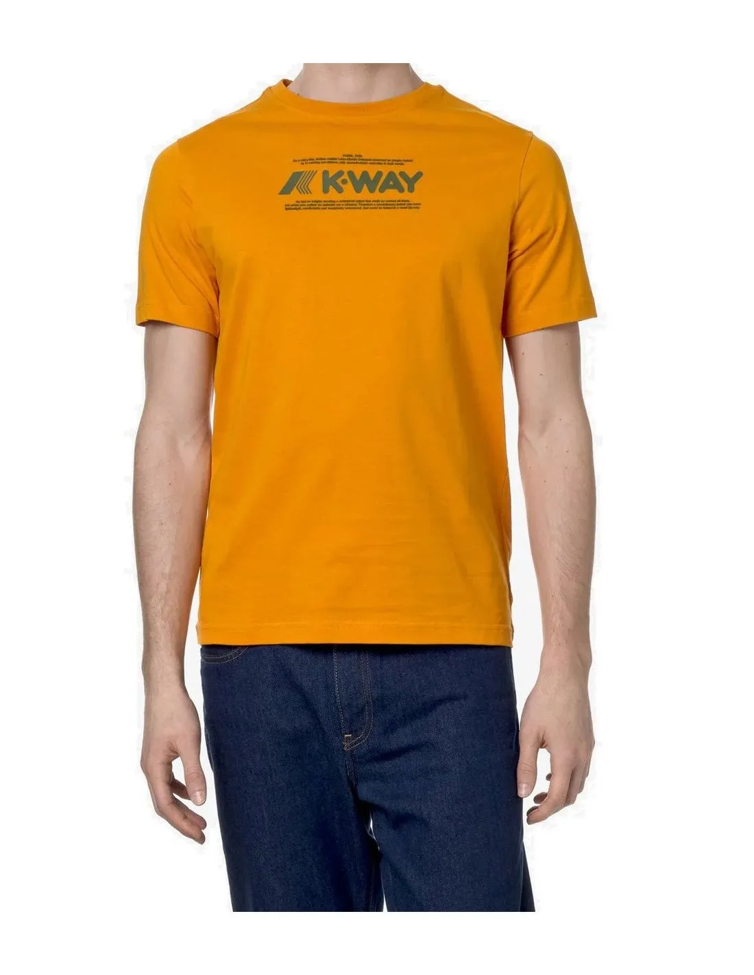 T-shirt K-way uomo K4125DW Odom typo arancione