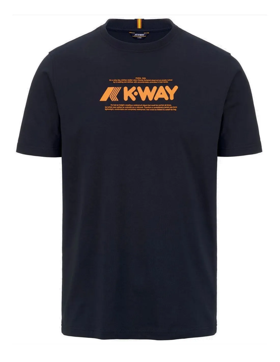 T-shirt K-way uomo K4125DW Odom typo blu