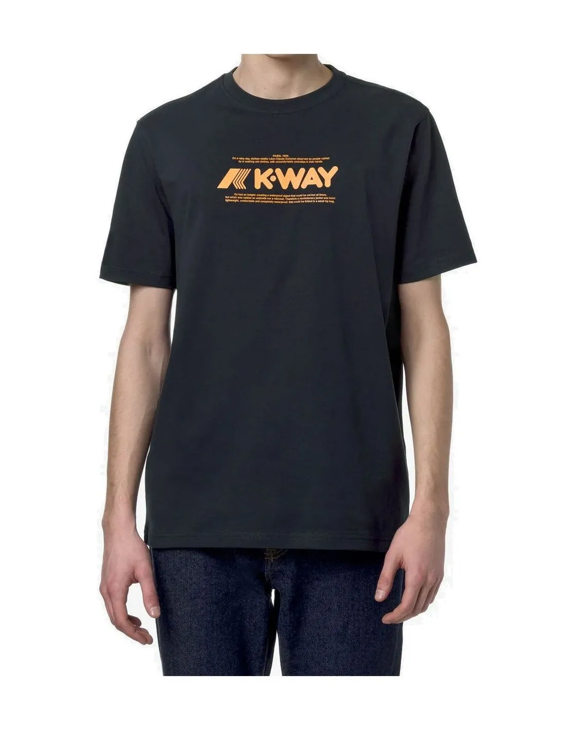 T-shirt K-way uomo K4125DW Odom typo blu