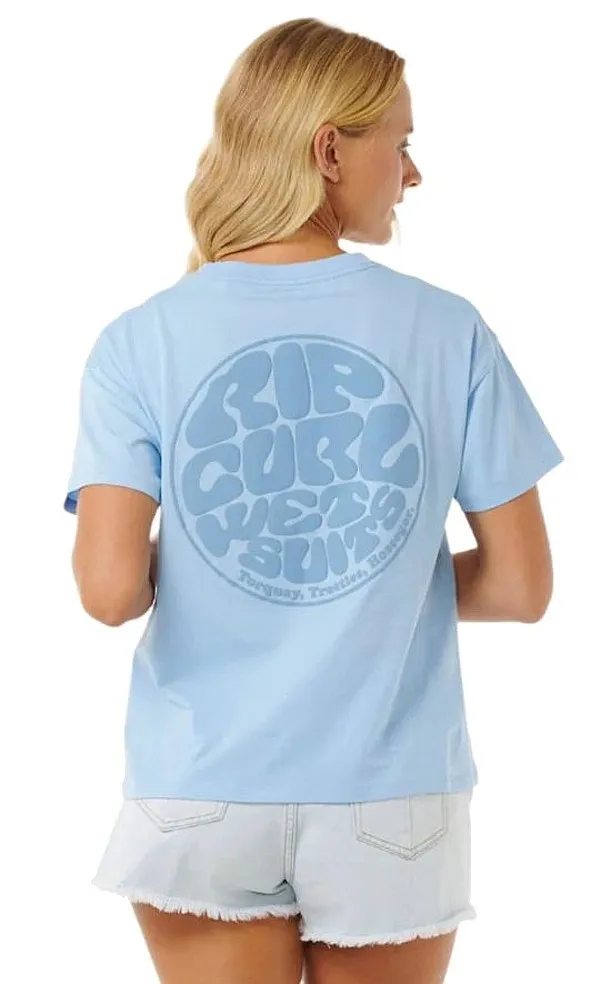 T-Shirt Rip Curl Icons Of Surf Relaxed - Mid Blue - women´s